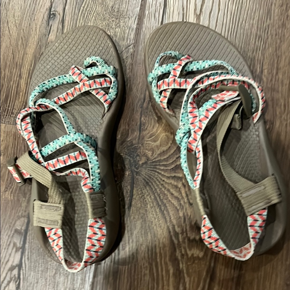 Chaco Women’s Sandals with Red and Teal Straps